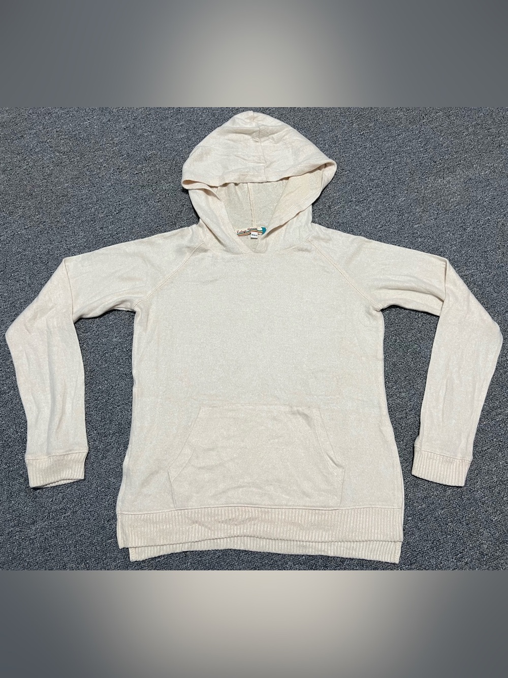 Vintage Havana Girl’s Cream Hooded Crewneck Sweater 10-12T